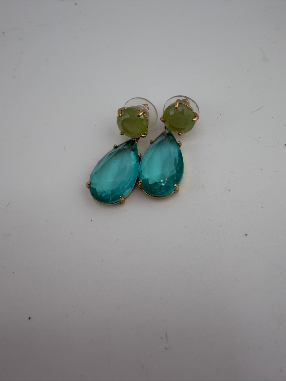 kate spade Green and Teal Teardrop Statement Earrings - Picture 3 of 3